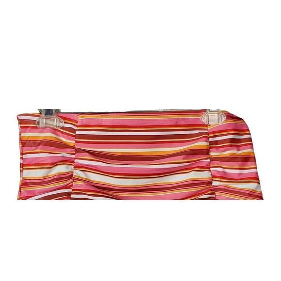 Island Rays Bikini Swim Bottom 1X Brown Orange Stripe Beach Pool Cruise New - Picture 3 of 11